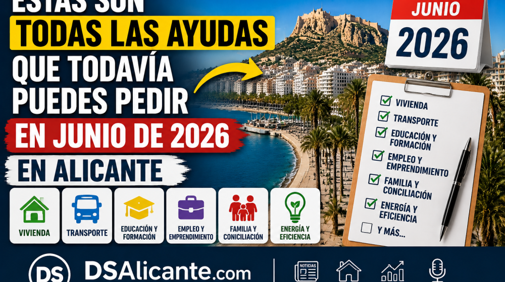 Todas las ayudas abiertas en Alicante este mes de Junio.