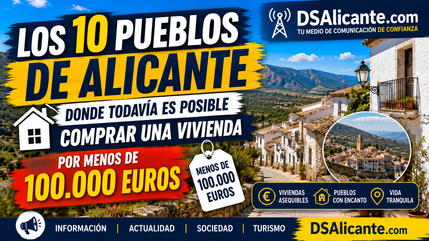 Viviendas baratas en Alicante: pueblos donde comprar en 2026