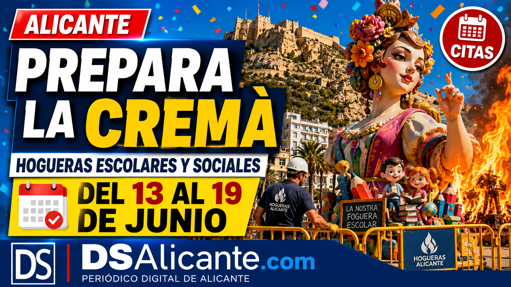 cremà hogueras escolares Alicante 2026