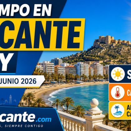 El tiempo en Alicante hoy, jueves 4 de junio de 2026: sol, calor moderado y ambiente casi veraniego