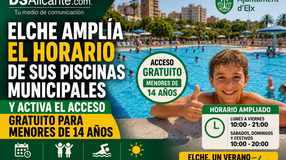 piscinas municipales Elche 2026