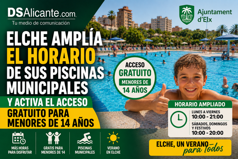 piscinas municipales Elche 2026