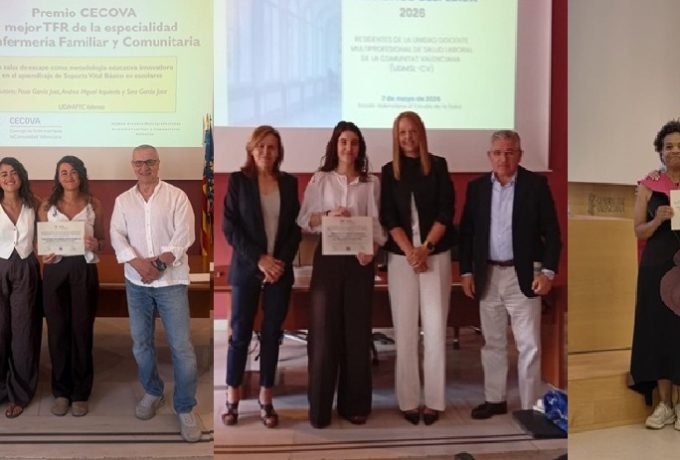 El CECOVA reconoce la excelencia investigadora de las enfermeras residentes de la Comunitat Valenciana con tres premios