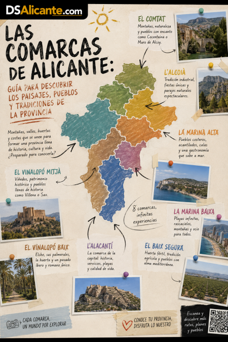 Comarcas de Alicante: guía para descubrir pueblos, paisajes y qué ver en cada una