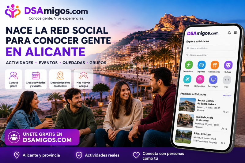 DSAmigos, la red social creada en Alicante para conocer gente