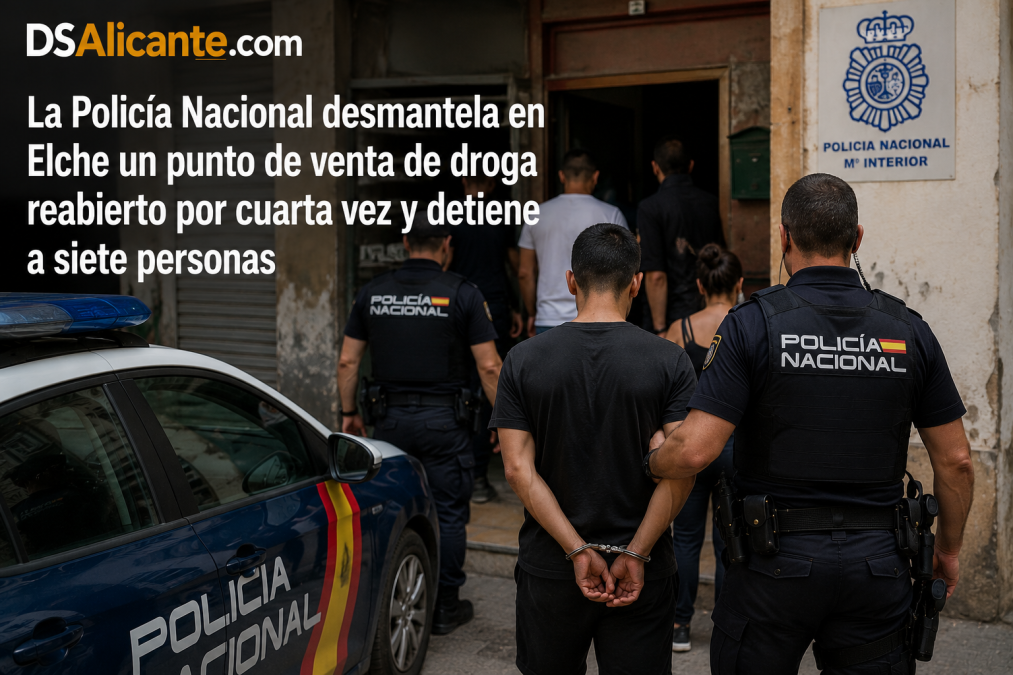 Desmantelado en Elche un punto de venta de droga: siete detenidos