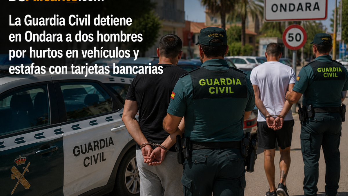 Dos detenidos en Ondara tras una oleada de hurtos en coches y compras con tarjetas robadas