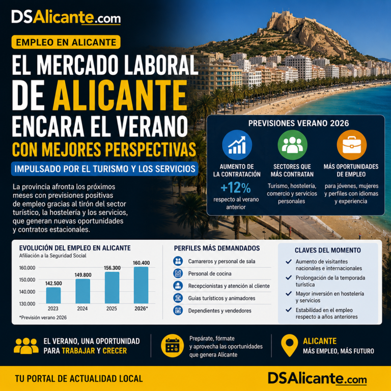 Empleo en Alicante: el verano impulsa el mercado laboral de la provincia