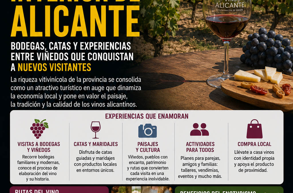 Enoturismo en Alicante: bodegas y experiencias que impulsan el interior