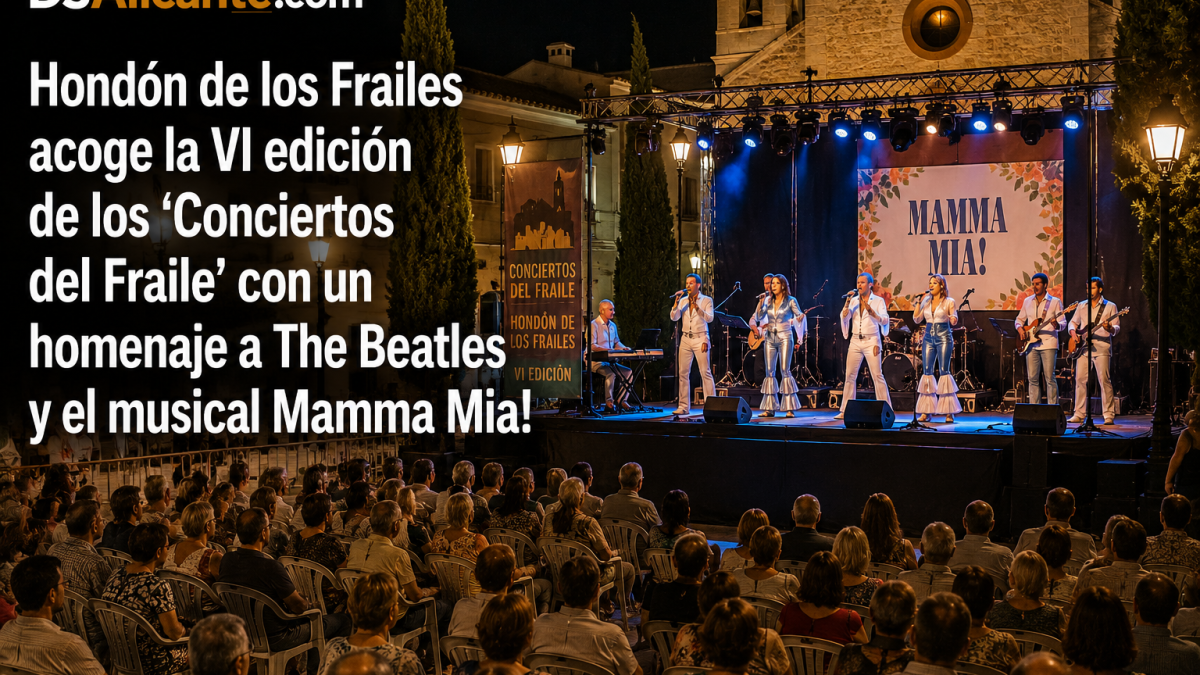 Hondón de los Frailes se llena de música con tributos a The Beatles y Mamma Mia! este verano