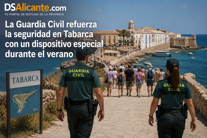 La Guardia Civil refuerza la seguridad en Tabarca durante la temporada estival