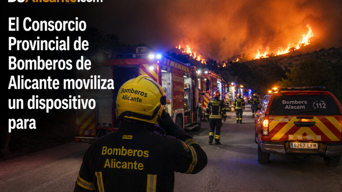 Los bomberos de Alicante se suman al operativo para combatir el incendio forestal de La Vall d'Uixó