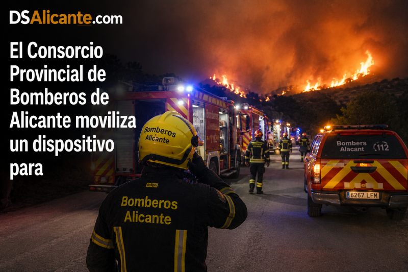 Los bomberos de Alicante se suman al operativo para combatir el incendio forestal de La Vall d'Uixó
