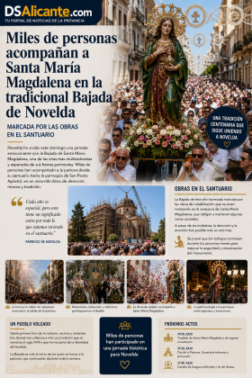 Miles de personas acompañan la Bajada de Santa María Magdalena en Novelda