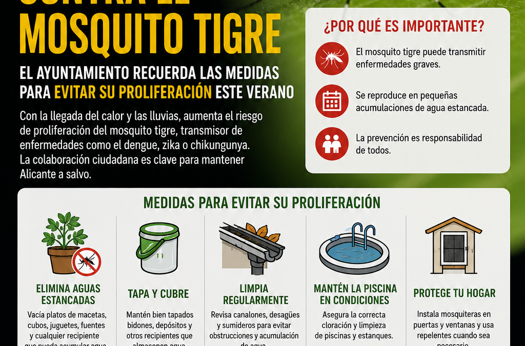 Mosquito tigre en Alicante: cómo prevenir su proliferación este verano