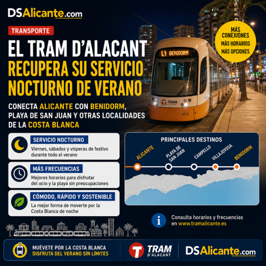 Movilidad nocturna en Alicante: una alternativa para disfrutar del verano