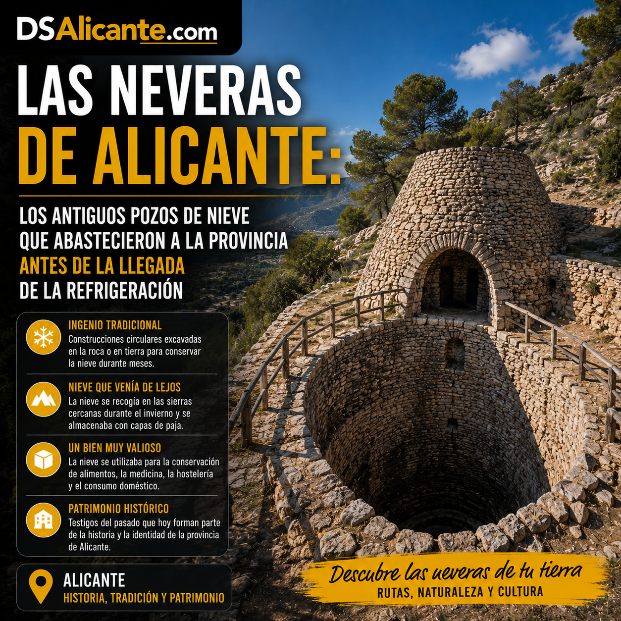 Neveras de Alicante: los pozos de nieve que abastecieron a la provincia durante siglos