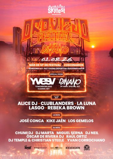 Oro Viejo Festival by Dj Nano aterriza en Benidorm el 1 de agosto con 12 horas de música y 20 artistas en dos escenarios