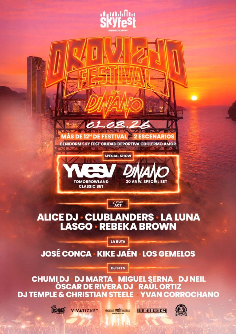 Oro Viejo Festival by Dj Nano aterriza en Benidorm el 1 de agosto con 12 horas de música y 20 artistas en dos escenarios
