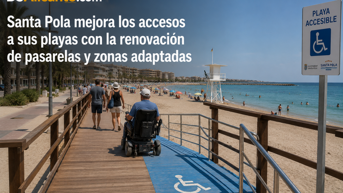 Santa Pola renueva los accesos a sus playas para ofrecer un verano más seguro y accesible