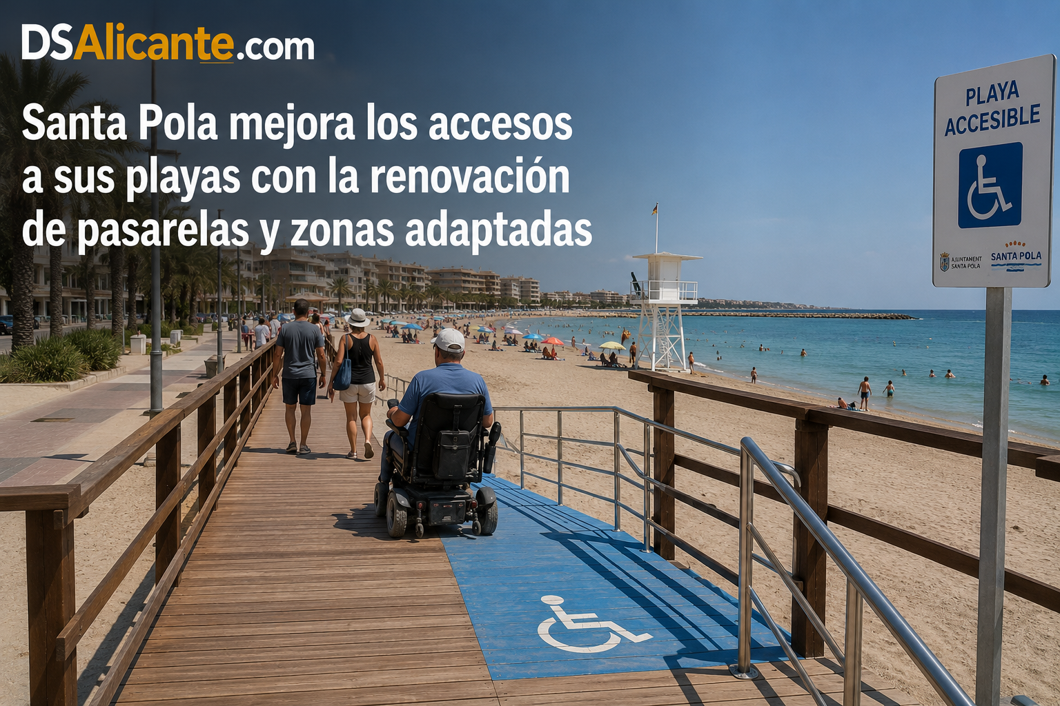 Santa Pola renueva los accesos a sus playas para ofrecer un verano más seguro y accesible