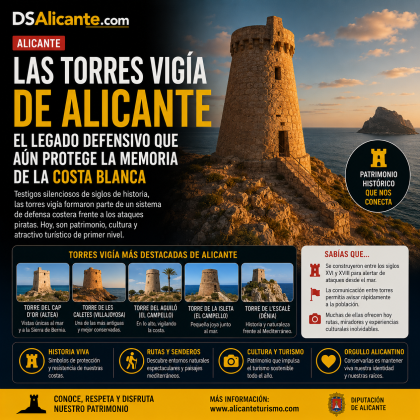 Torres vigía de Alicante: historia y patrimonio de la Costa Blanca