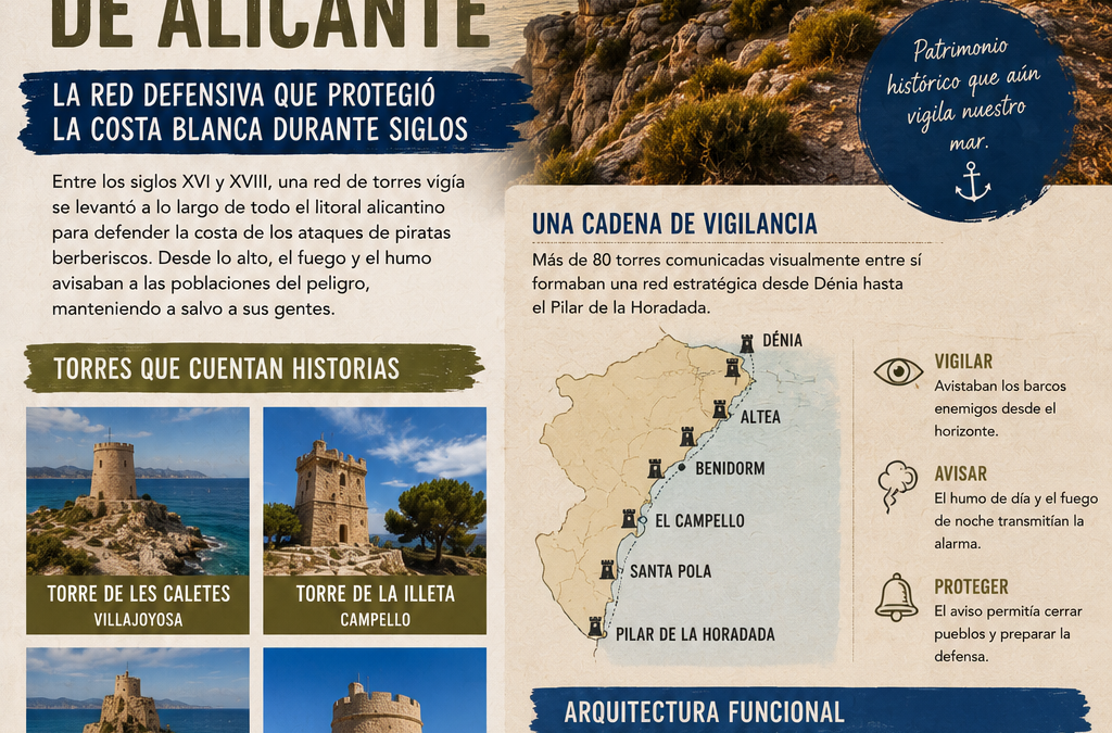Torres vigía de Alicante: la historia de las fortalezas que defendían la Costa Blanca