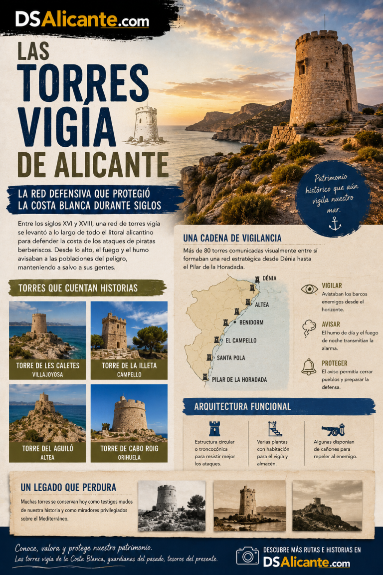 Torres vigía de Alicante: la historia de las fortalezas que defendían la Costa Blanca