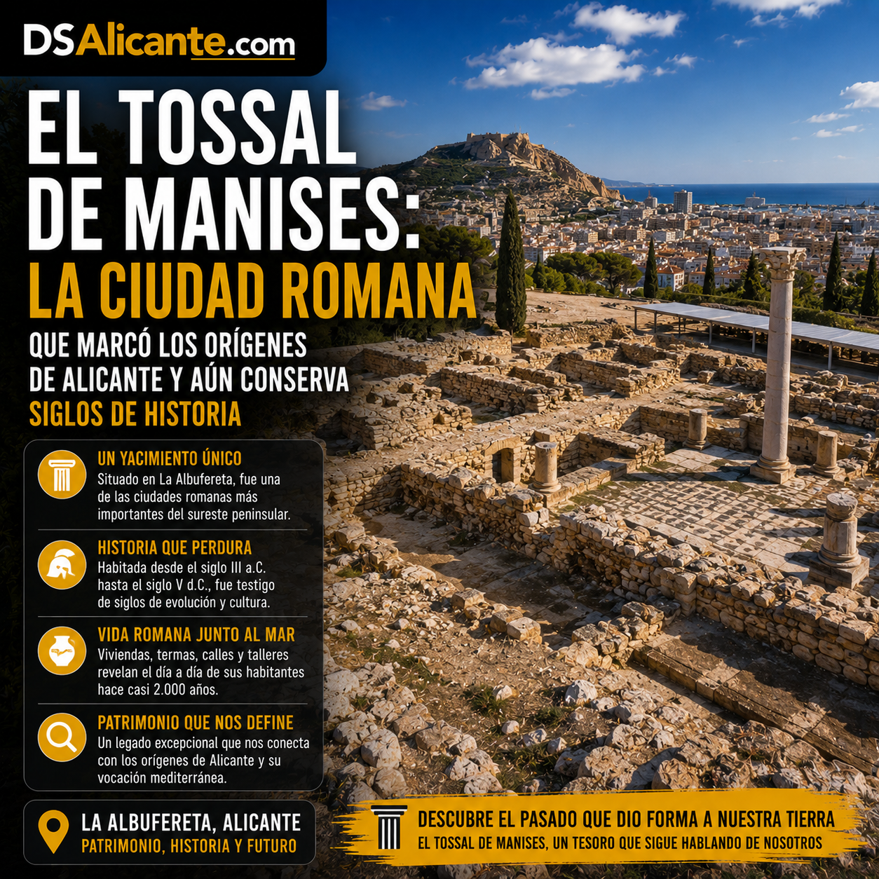 Tossal de Manises: la ciudad romana que explica los orígenes de Alicante