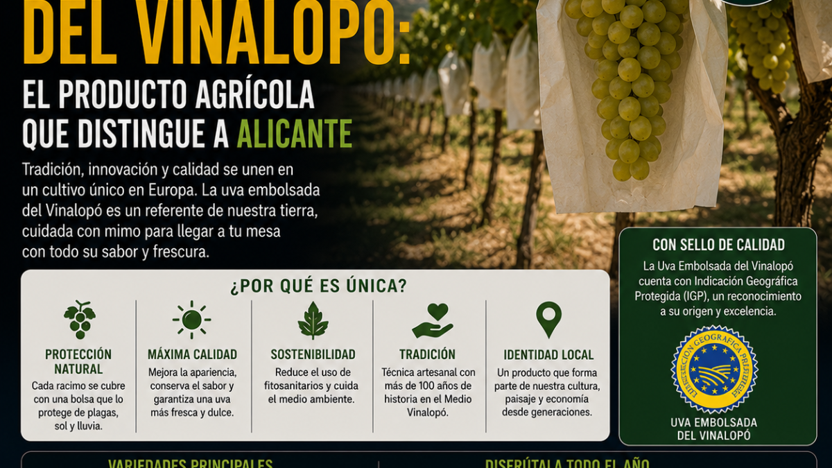 Uva embolsada del Vinalopó: el producto agrícola que distingue a Alicante