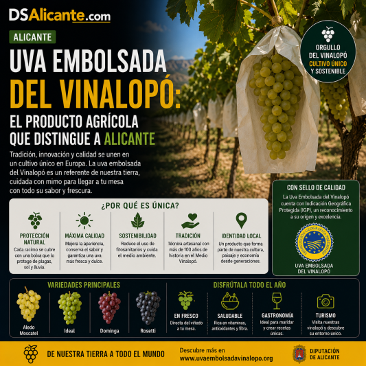 Uva embolsada del Vinalopó: el producto agrícola que distingue a Alicante