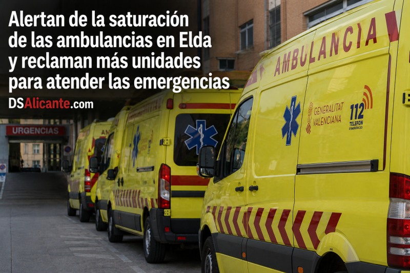 Alertan de demoras en las ambulancias de Elda: piden más SAMU y recursos para las emergencias