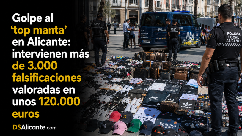 Alicante interviene 3.000 falsificaciones valoradas en 120.000 €