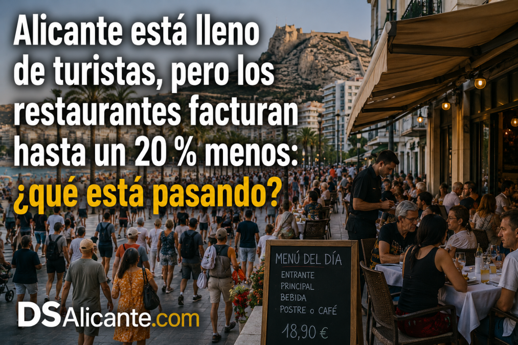 Alicante tiene más turistas pero los restaurantes facturan menos