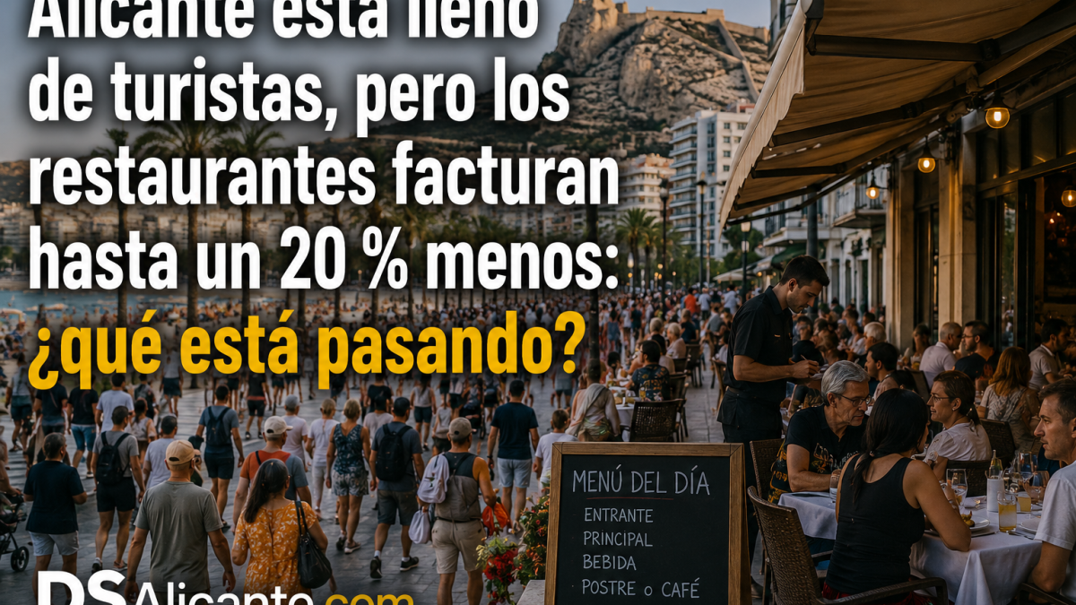 Alicante tiene más turistas pero los restaurantes facturan menos