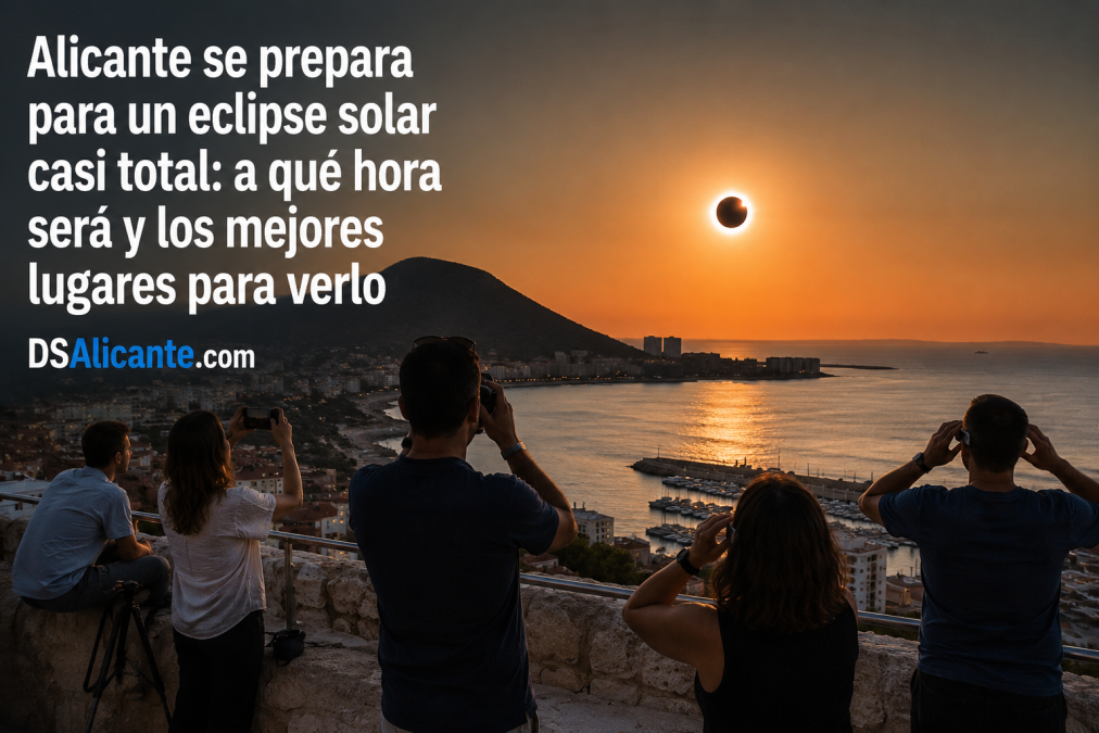 Alicante verá desaparecer el 99 % del Sol: hora exacta y mejores lugares para observar el eclipse
