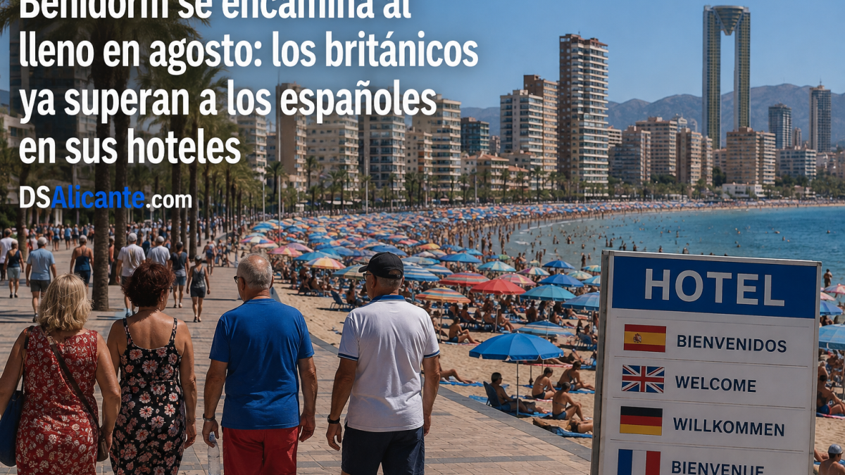 Benidorm roza el lleno en pleno verano: ya hay más británicos que españoles en sus hoteles