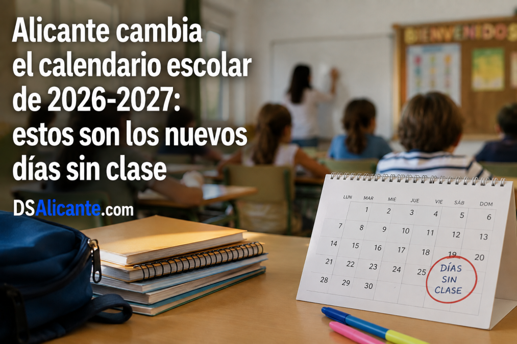 Cambio en el calendario escolar de Alicante: apunta los tres nuevos días sin clase y los tres que pasan a ser lectivos