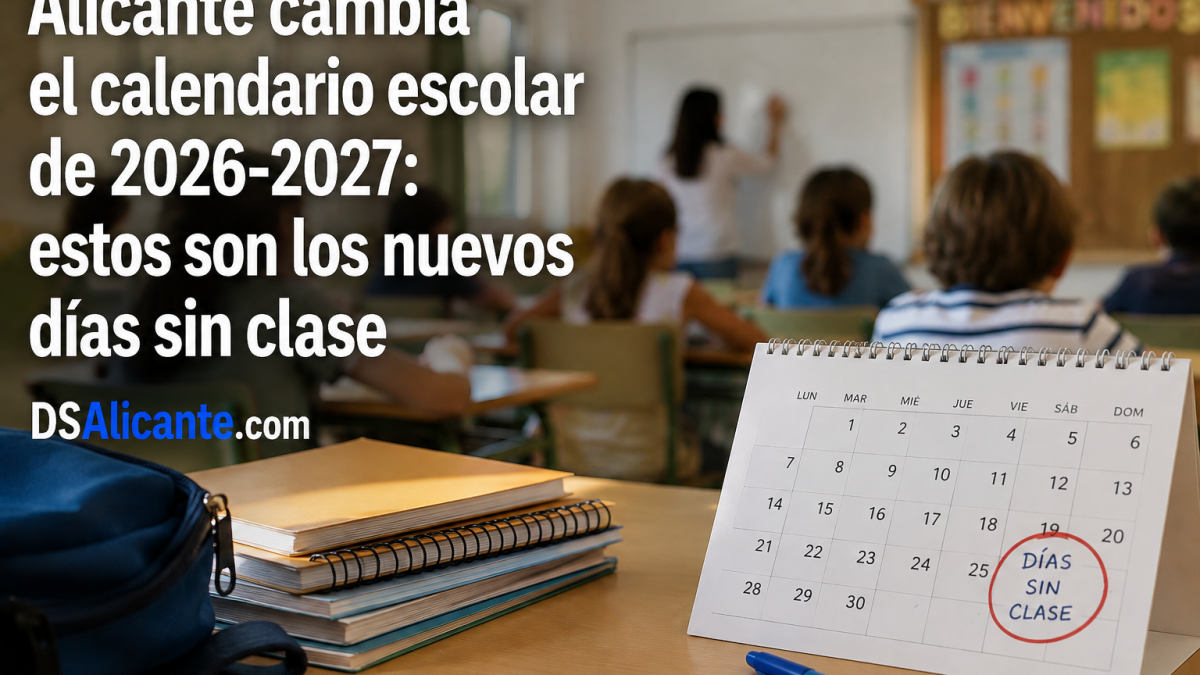 Cambio en el calendario escolar de Alicante: apunta los tres nuevos días sin clase y los tres que pasan a ser lectivos