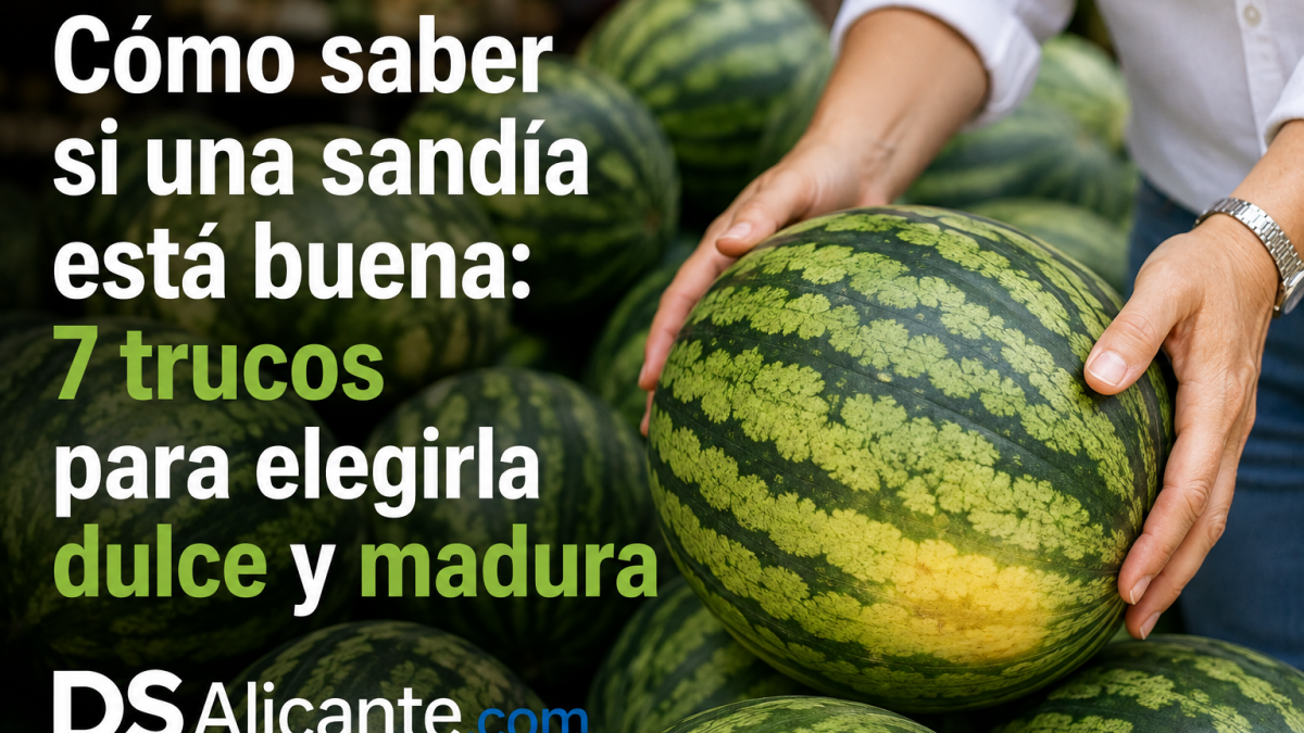 ¿Cómo elegir una sandía dulce? Descubre las señales de madurez, qué significa su mancha, cómo conservarla y los trucos que no son infalibles.