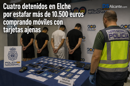 Cuatro detenidos en Elche por estafar más de 10.500 € con tarjetas