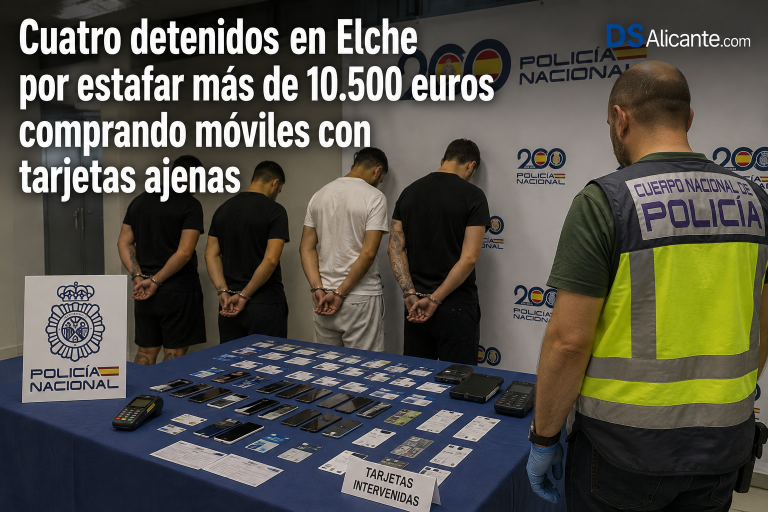 Cuatro detenidos en Elche por estafar más de 10.500 € con tarjetas