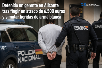 Detenido en Alicante por fingir un atraco de 6.500 euros