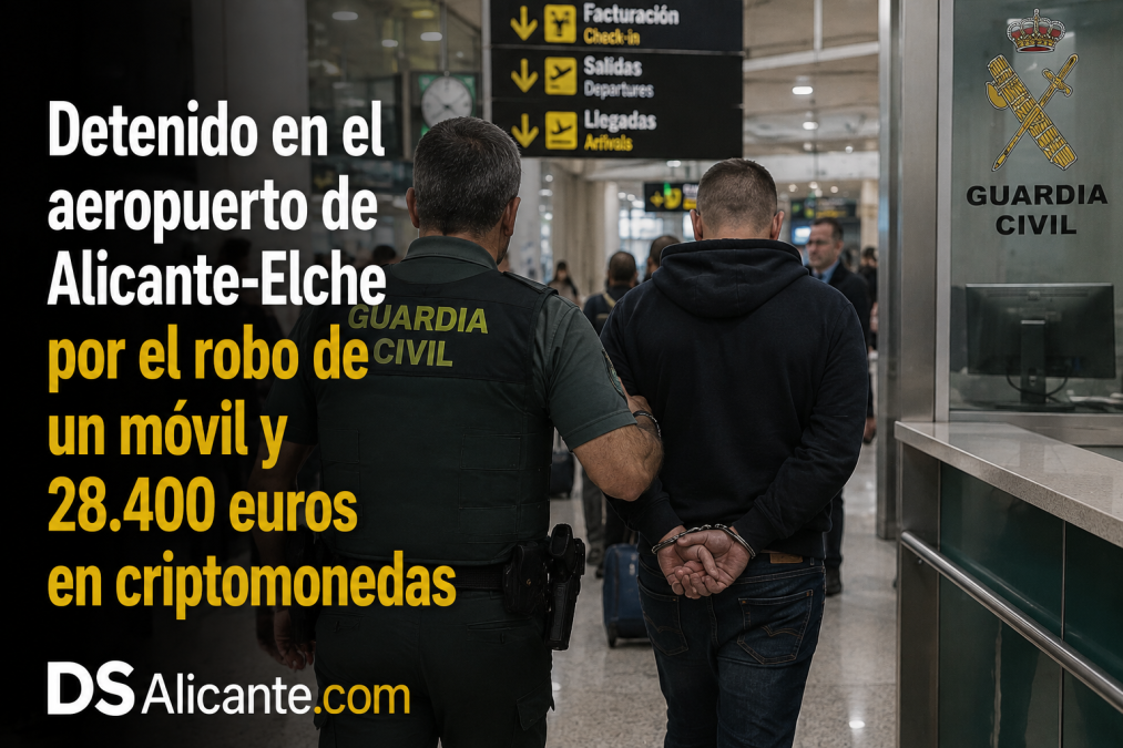 Detenido en Alicante por robar 28.400 € en criptomonedas