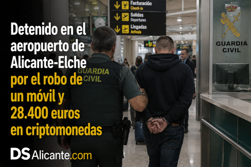 Detenido en Alicante por robar 28.400 € en criptomonedas