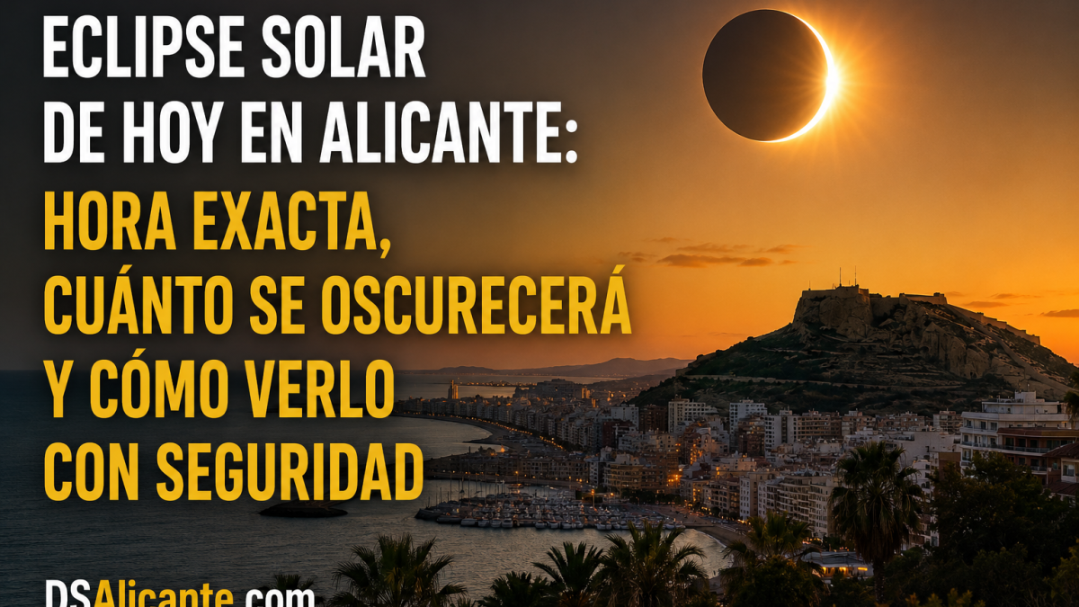 Eclipse Alicante hoy: hora exacta y máximo