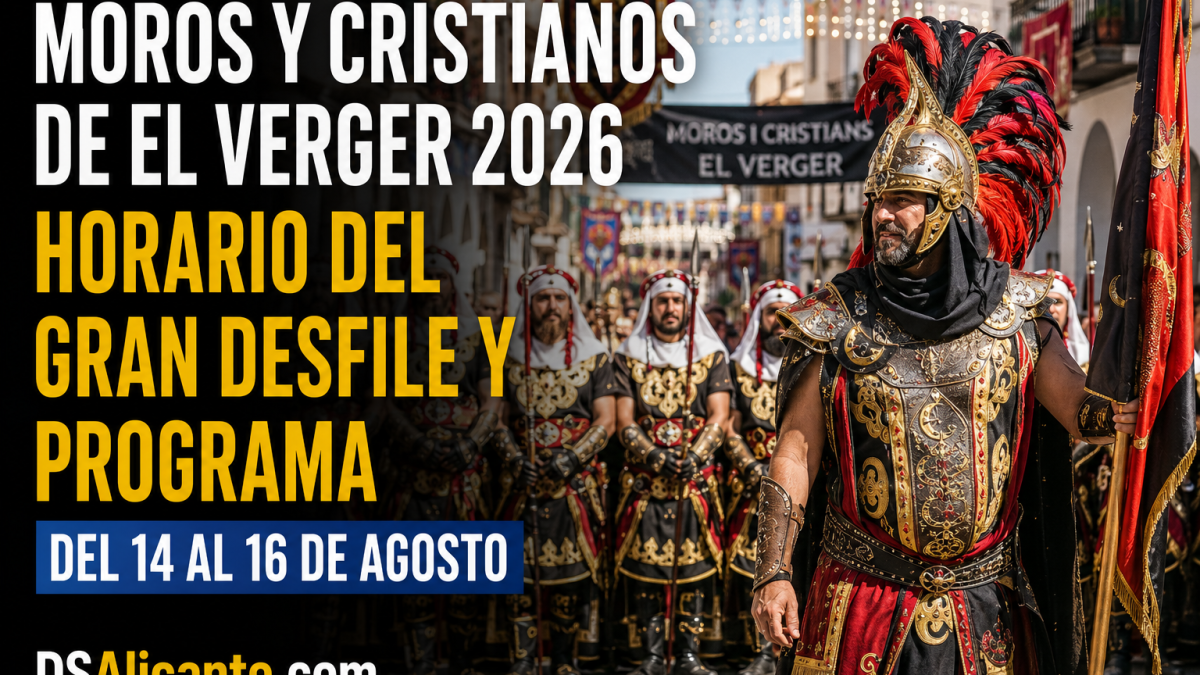 El Verger celebra su gran Entrada de Moros y Cristianos el 15 de agosto a las 19:00. Consulta el programa y los actos del fin de semana.