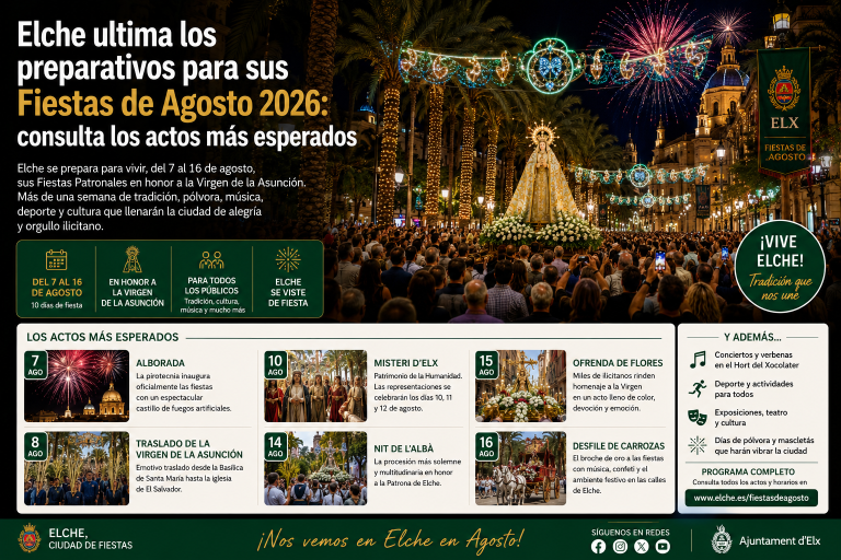 Elche ya está listo para sus Fiestas de Agosto: estos son los actos que no te puedes perder