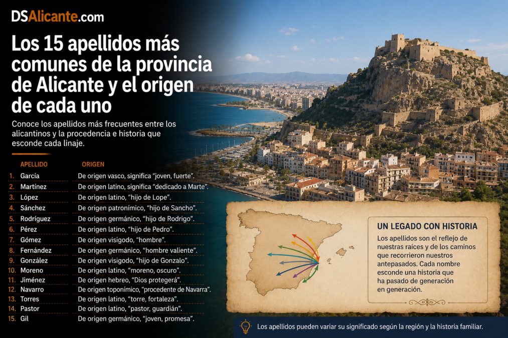 ¿Está el tuyo? Estos son los apellidos más comunes de la provincia de Alicante y su historia