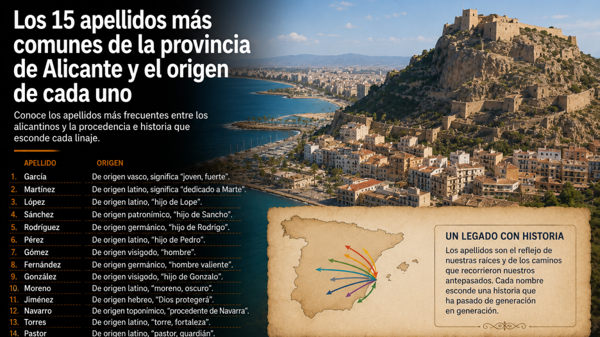 ¿Está el tuyo? Estos son los apellidos más comunes de la provincia de Alicante y su historia